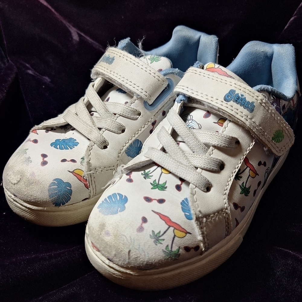 Kids Stitch Disney White Patterned Shoes